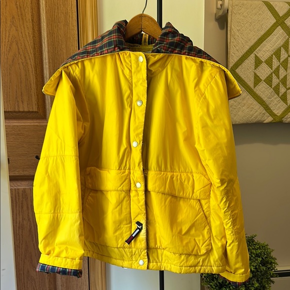 Tommy Hilfiger Yellow Zipper and Snap Jacket with Hood - Picture 3 of 12